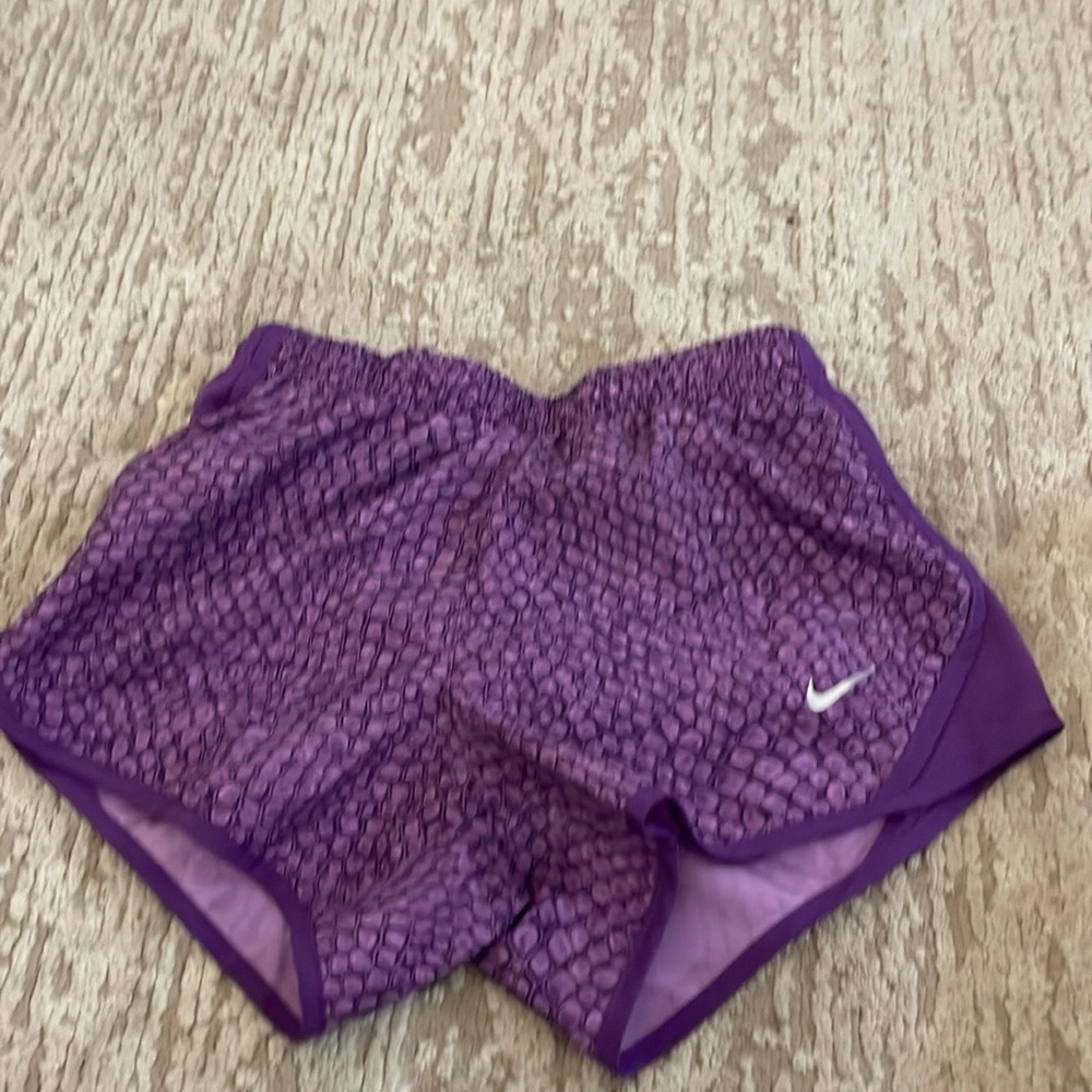 girls purple nike shorts